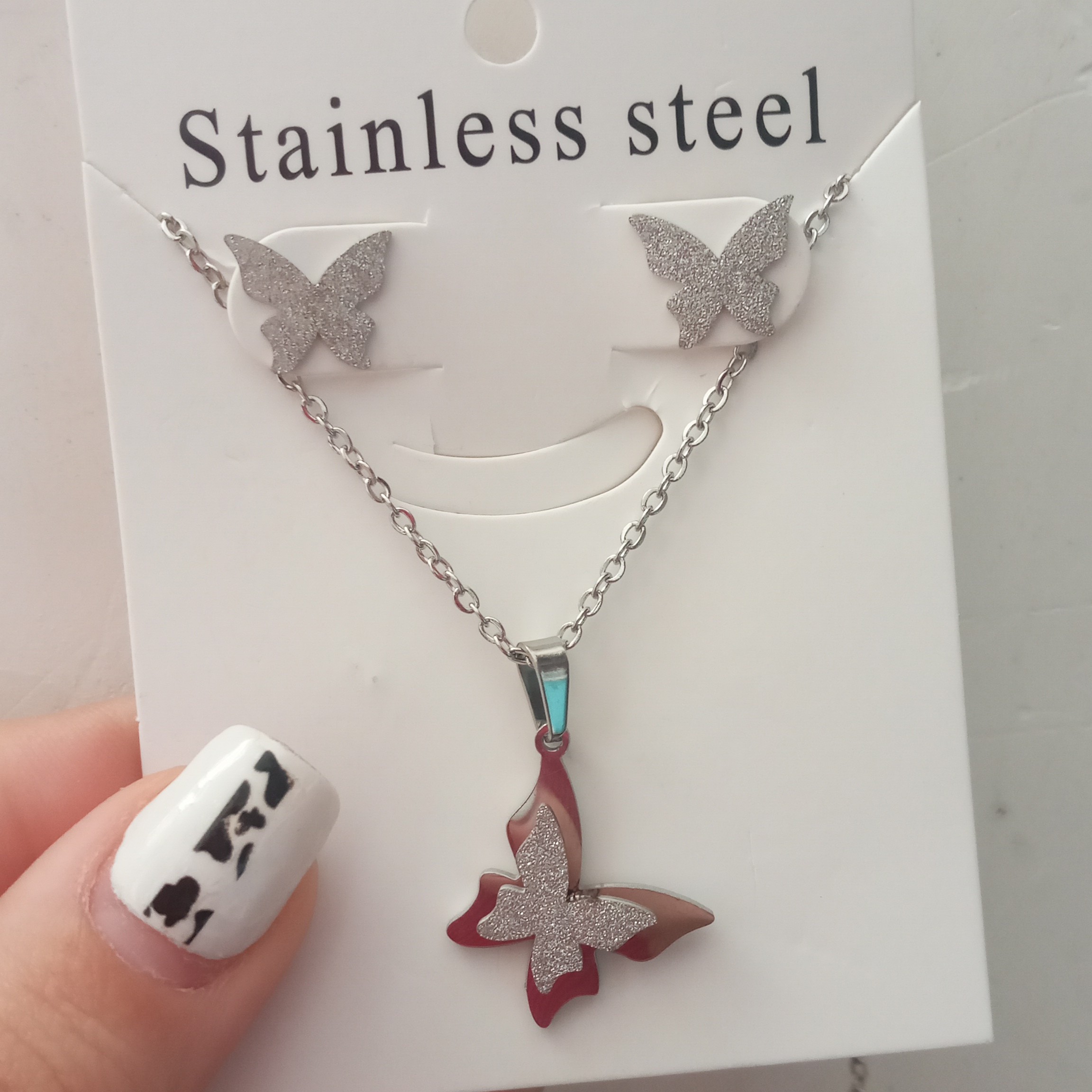 نیم ست پروانه استیل رنگ ثابت تضمینی 