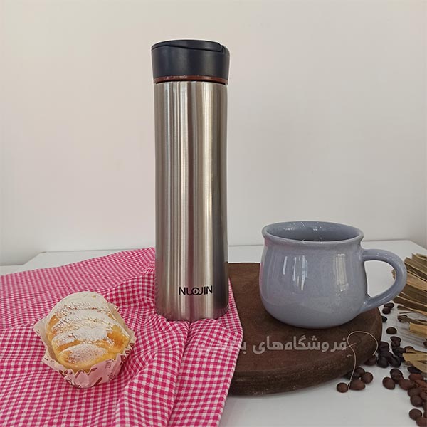 فلاسک استیل مدل استوانه ای ساده کد 4