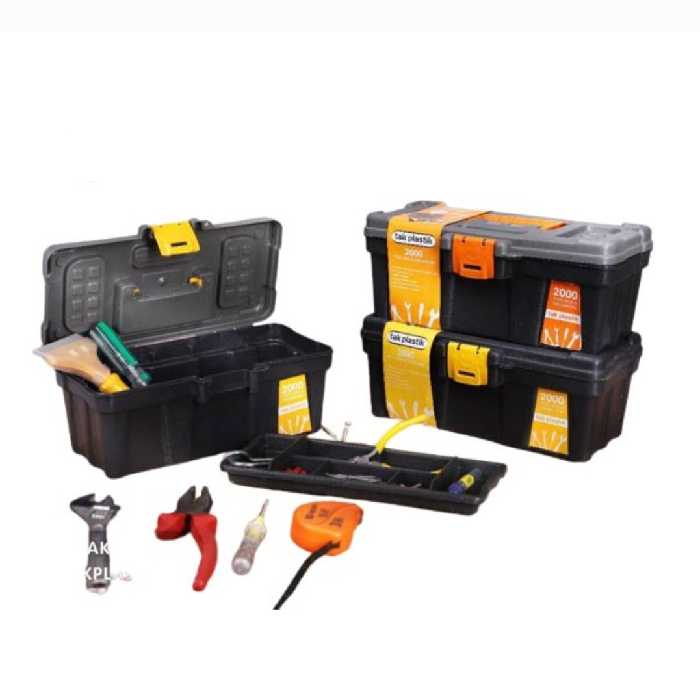 جعبه ابزار دو محفظه پر کاربر برند تک پلاستیک