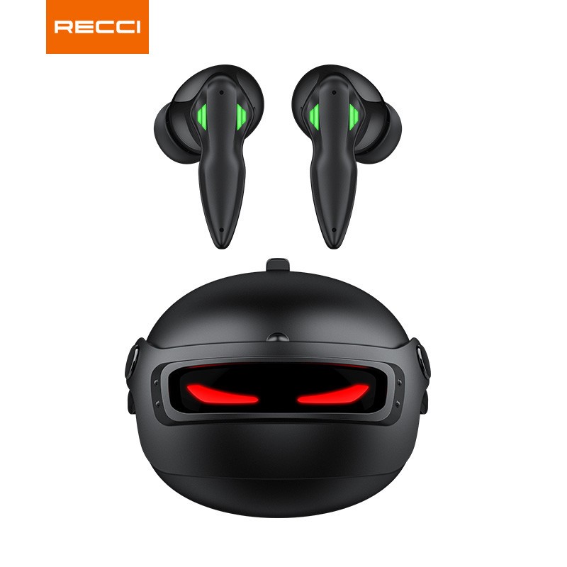 هندزفری بلوتوثی گیمینگ رسی مدل Recci Helmet Rep-W48 رنگ مشکی