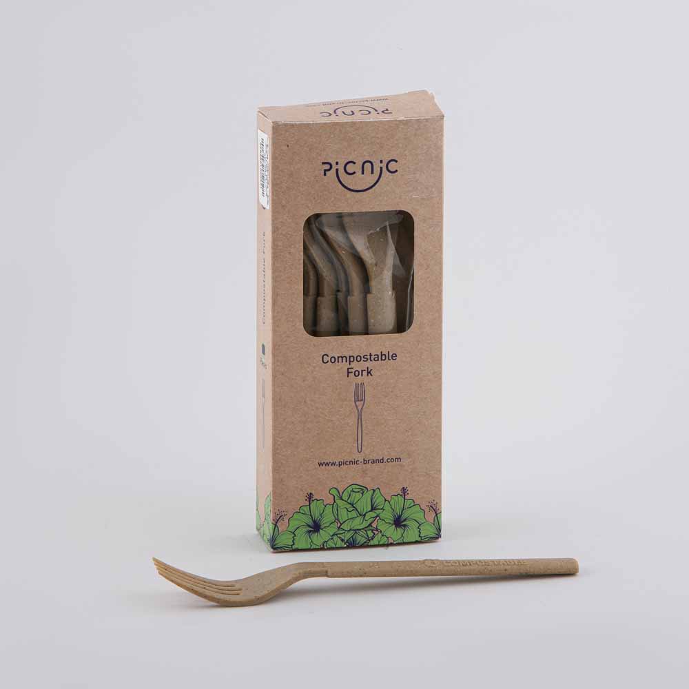 چنگال دیپلمات چوب پلاست بسته 12 عددی