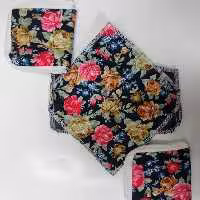 جا مهری گلدار  جیبی 3 عدد