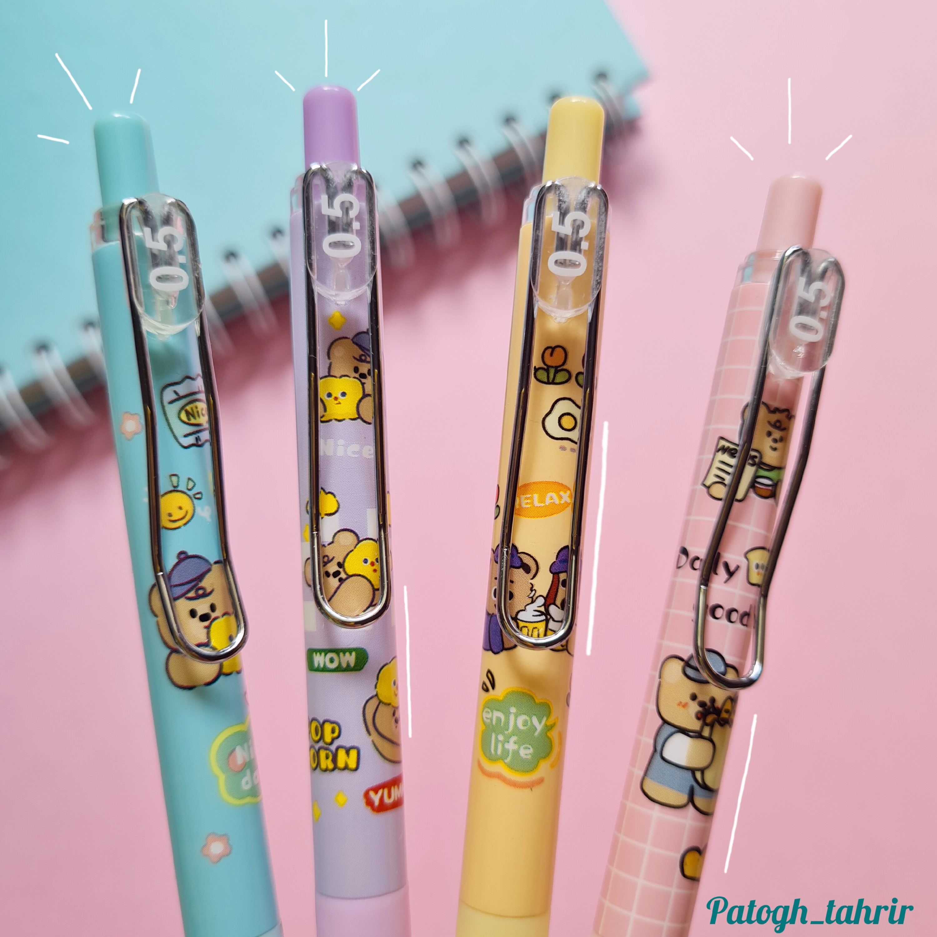 مداد اتود فانتزی طرح خرسی در 4 رنگ مختلف