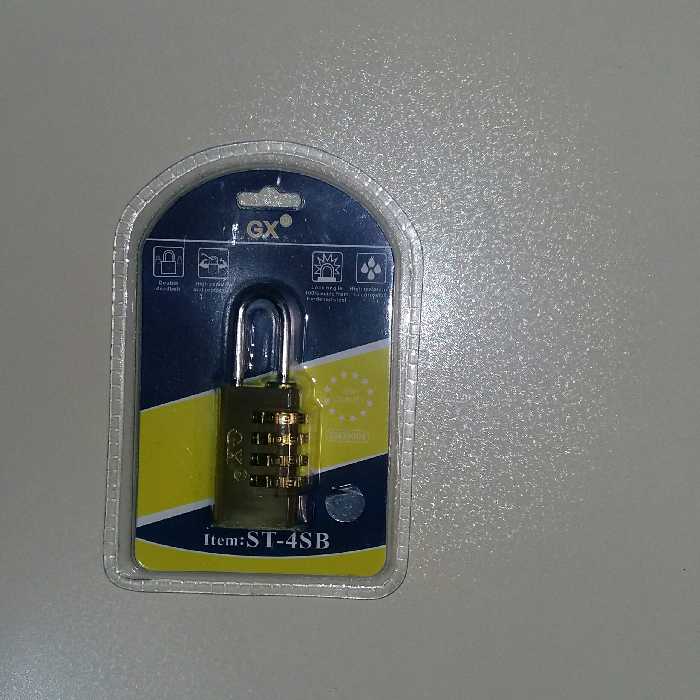 قفل رمز دار جی ایکس برنجی 