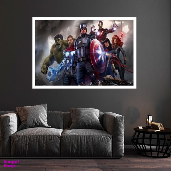 تابلو بکلیت طرح بازی Marvel Avengers مدل قاب شاسی W-s8822