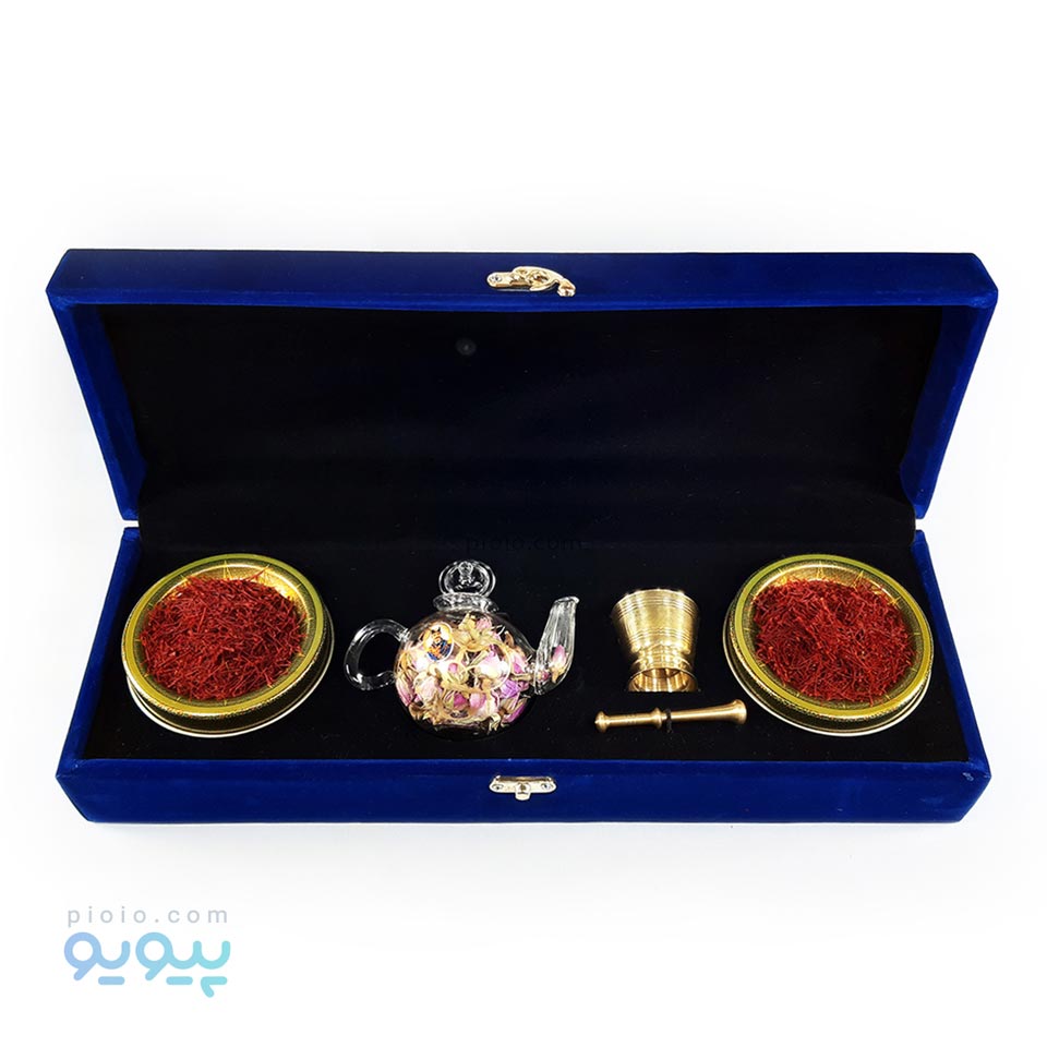 پک زعفران هدیه بسته بندی مخمل بزرگ