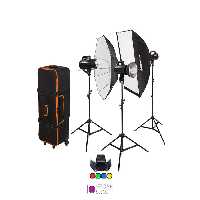 کیت فلاش استودیویی پر سرعت GEMINI GS200II با قدرت 200 ژول