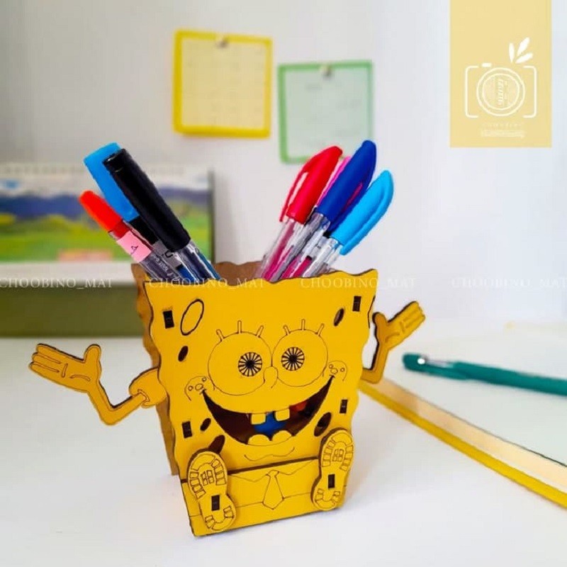 جامدادی رومیزی طرح باب اسفنجی مناسب جایزه مدارس و مهدکودک ها