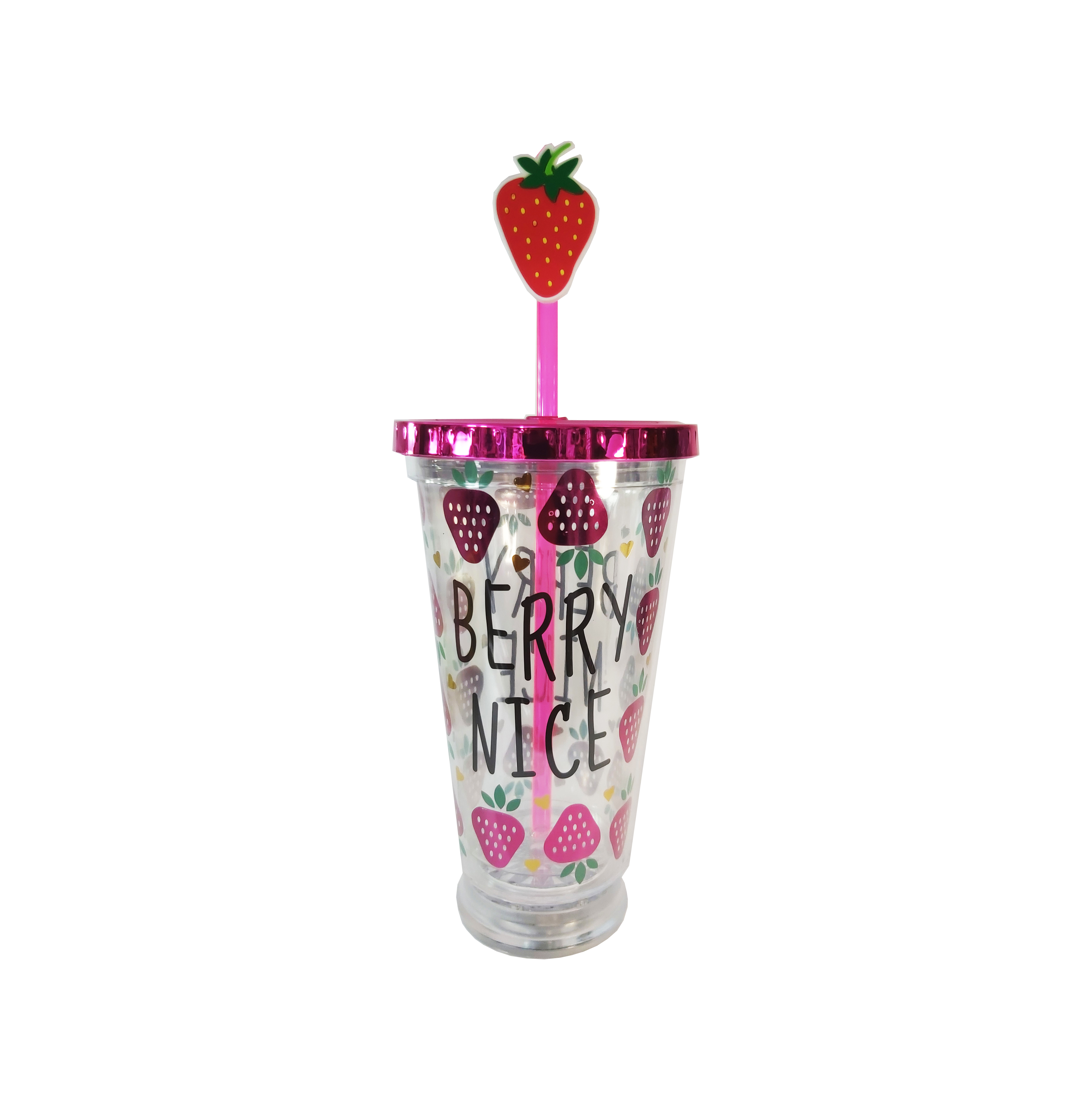 ماگ اسموتی نی دار چراغ دار طرح ميوه 450 میل