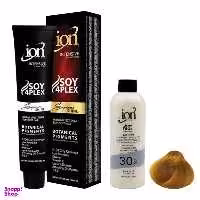 رنگ مو آیون (Ion) شماره 6.3 حجم 120 میلی‌لیتر رنگ بلوند طلایی تیره + اکسیدان نه درصدی حجم 180 میلی‌لیتر