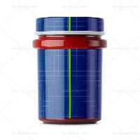 موکاپ ظرف شیشه ای مربا | گرافیک با طعم تربچه