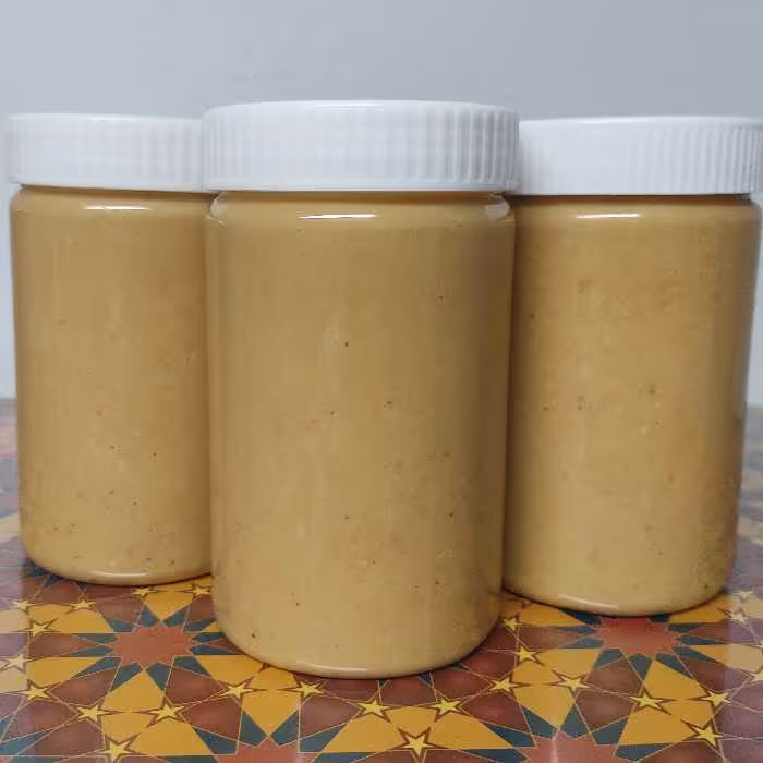 کره بادام زمینی خانگی حیّان ، تازه و با صرفه 500 گرمی