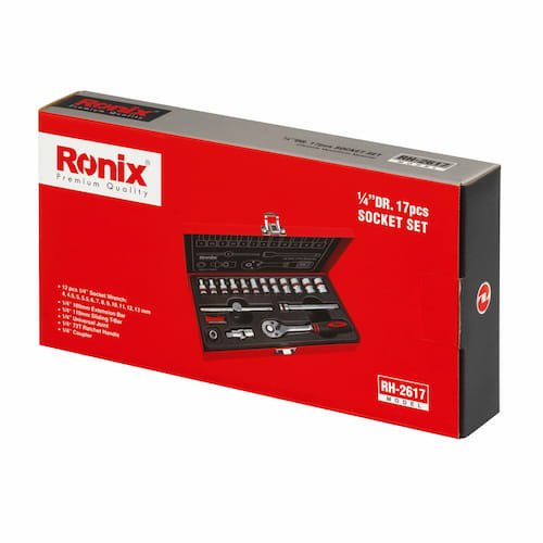 جعبه بکس رونیکس RH-2617  ست 17  پارچه درایو  یک چهارم  اینچ 