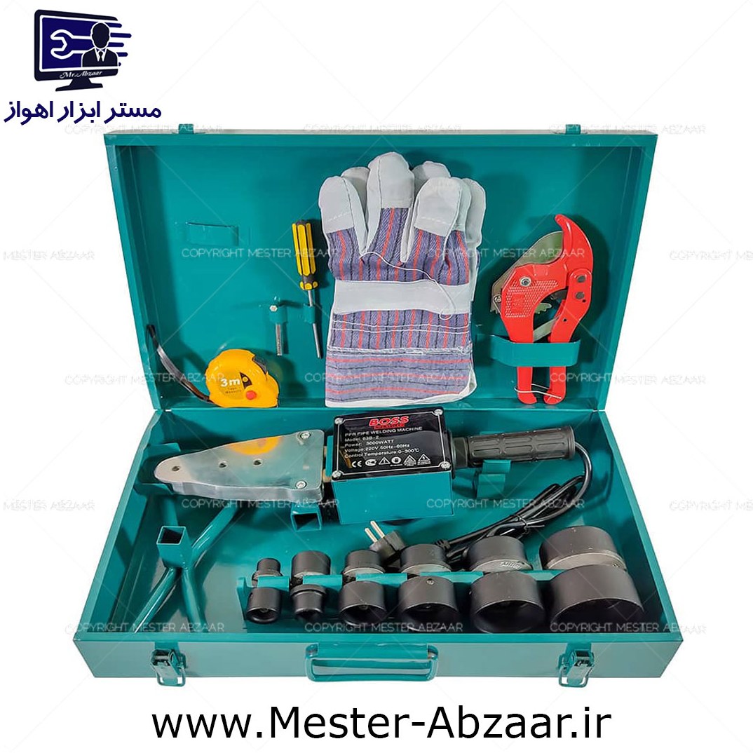 اتو لوله 3000 وات باس بزرگ با جعبه و لوازم لقمه  و المنت اضافه در جعبه فلزی  مدل BOSS 63B-2 ارسال رایگان 