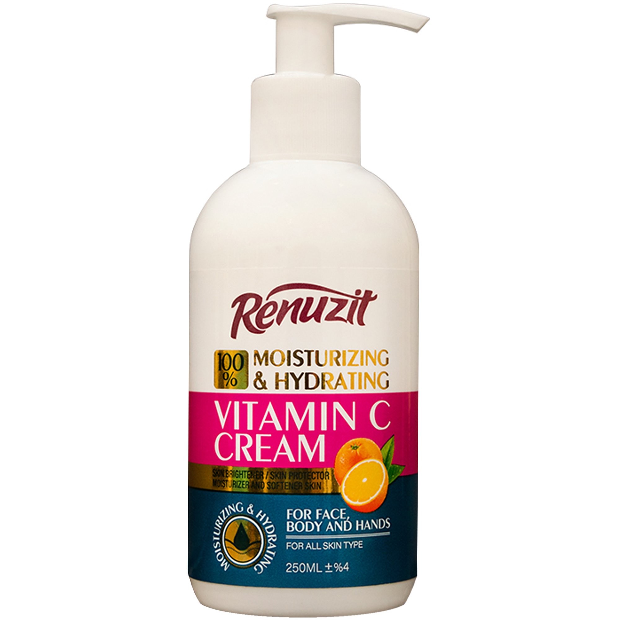 کرم آبرسان و مرطوب کننده حاوی ویتامین سی رینوزیت پمپی 250 میل