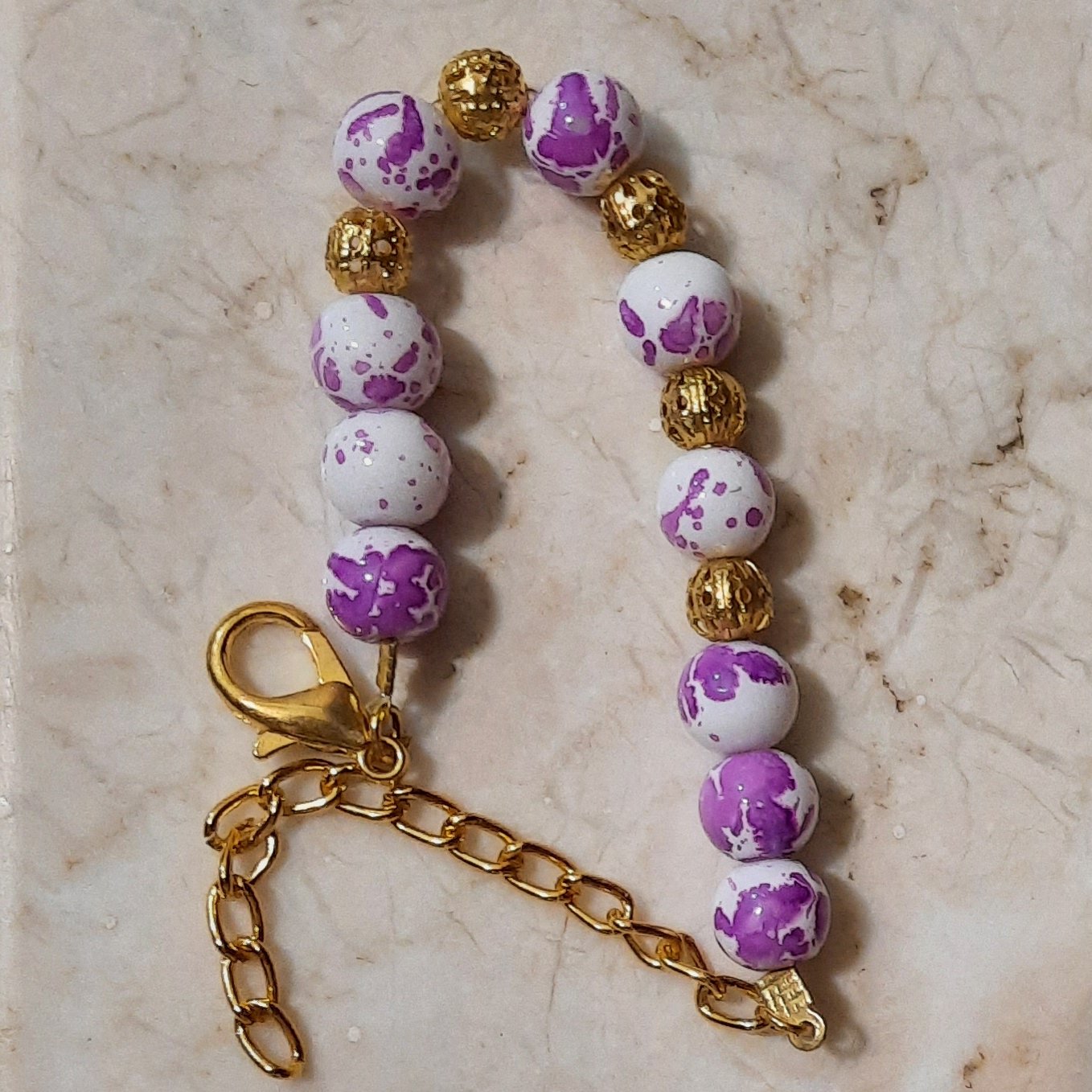 دستبند مروارید سنگی