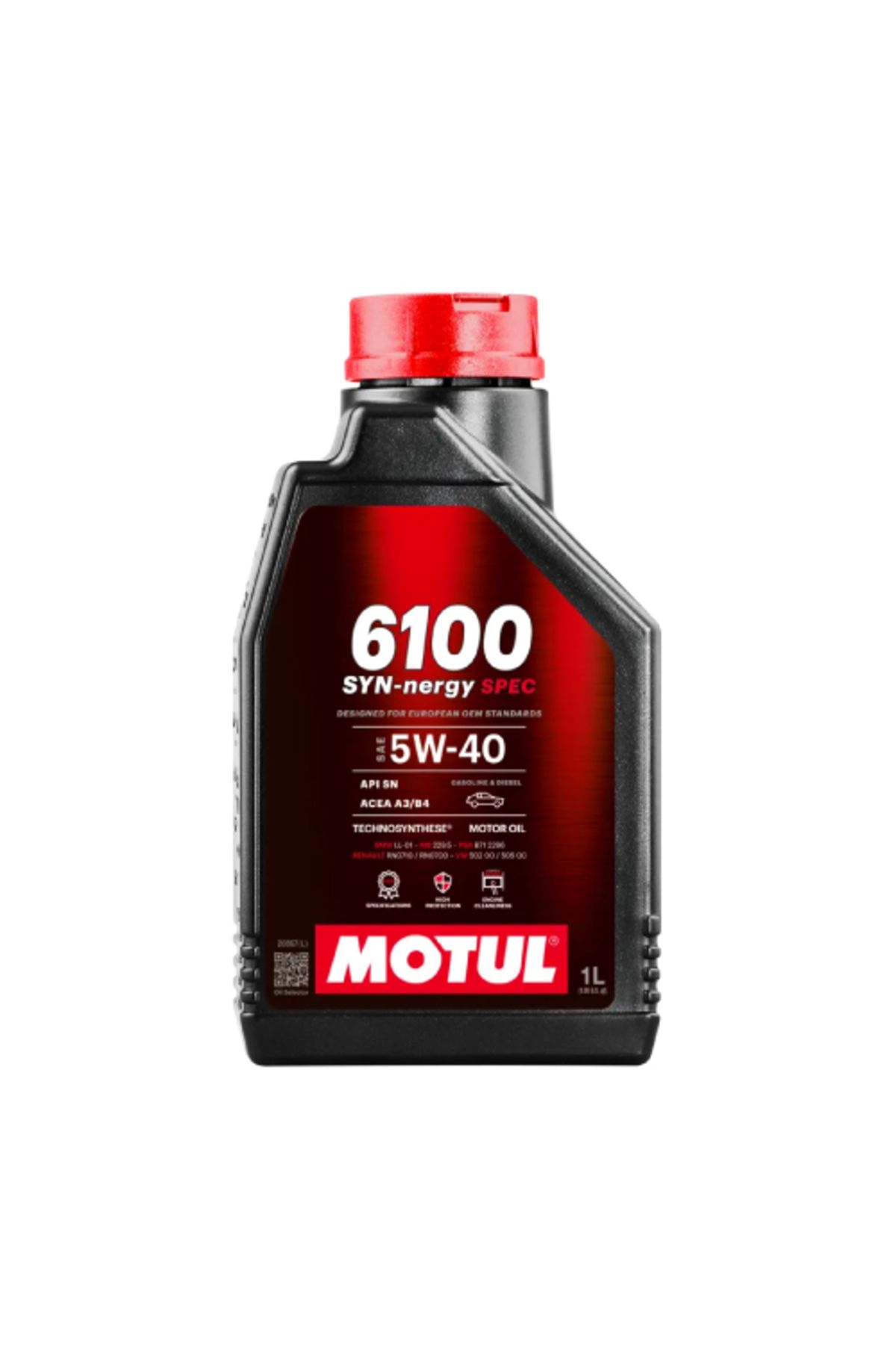 روغن و مکمل موتور 6100 SYN NERGY SPEC 5W 40 1L Motul