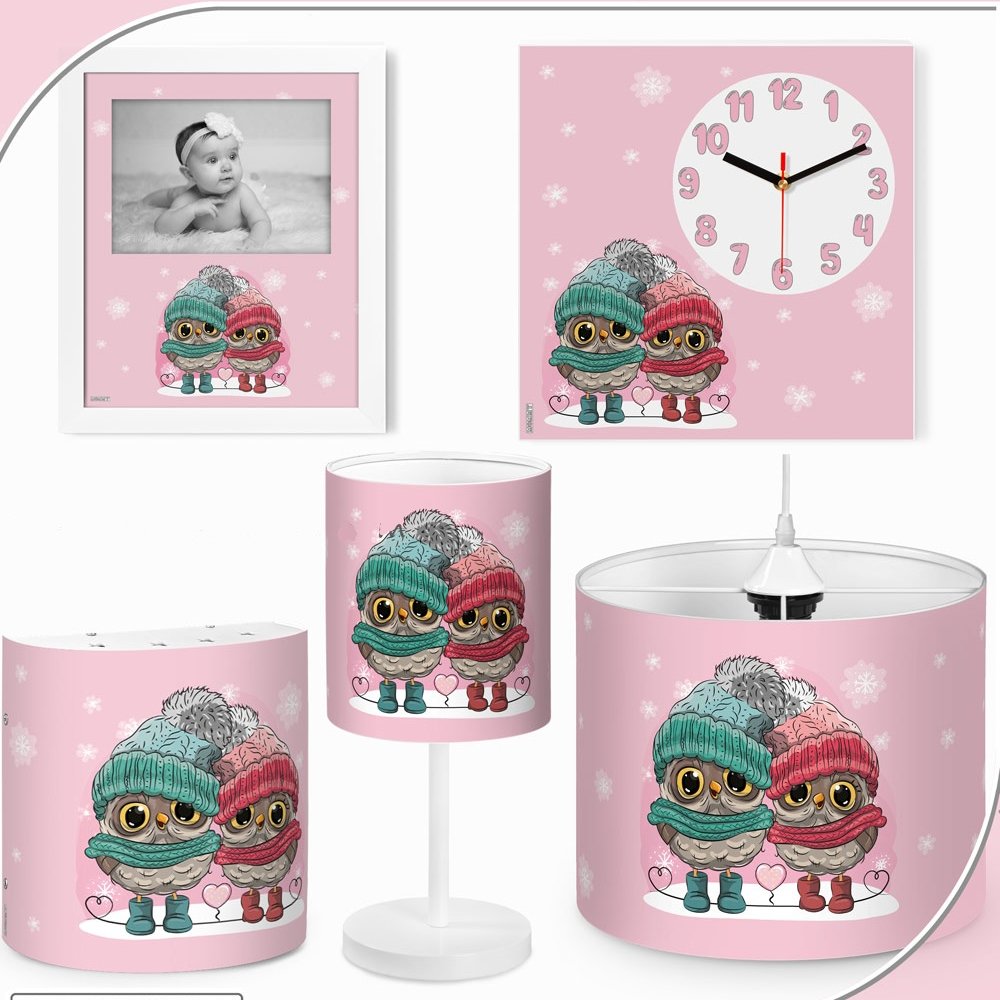 ست لوستر اتاق کودک طرح جغد برفی کد 8259