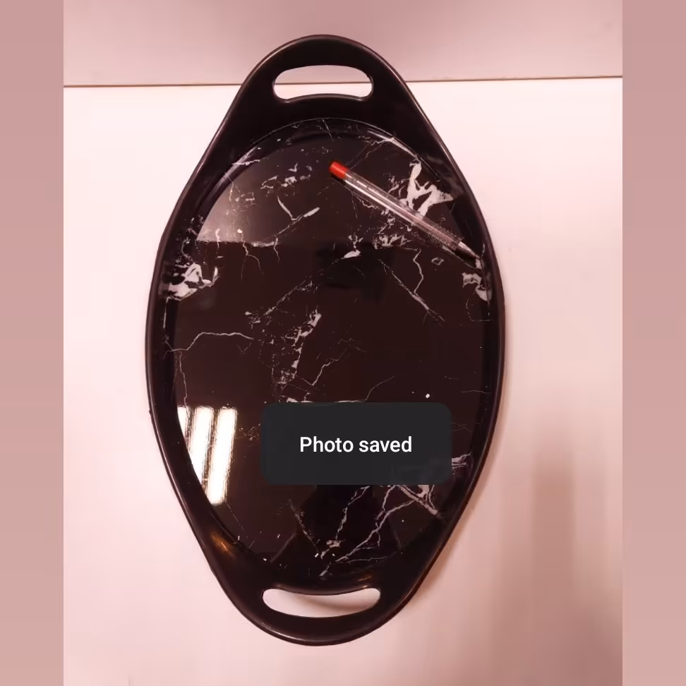 سینی مرمر طرح سنگ کف صاف  بسیار با کیفیت وزیبا  جنس پلاستیک فشرده محکم