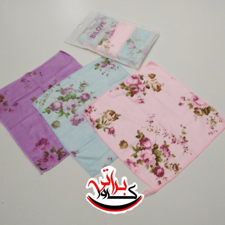 دستمال سه عددی خارجی میکروفایبر حوله ای