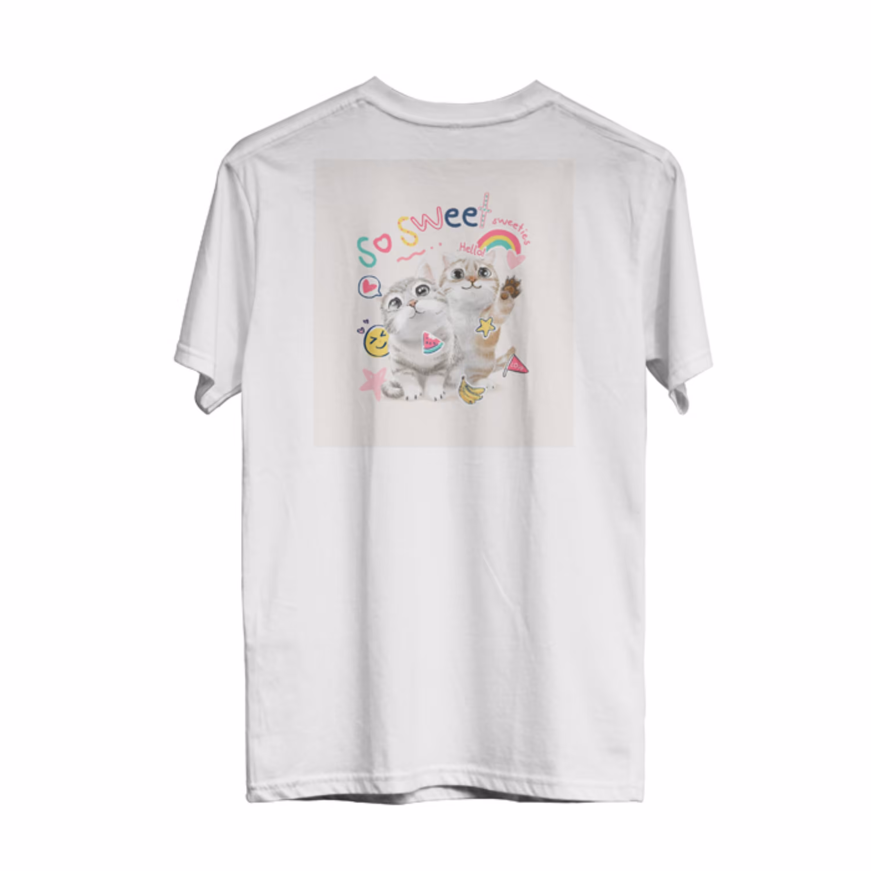 تیشرت آستین کوتاه مدل  cute cat 13365