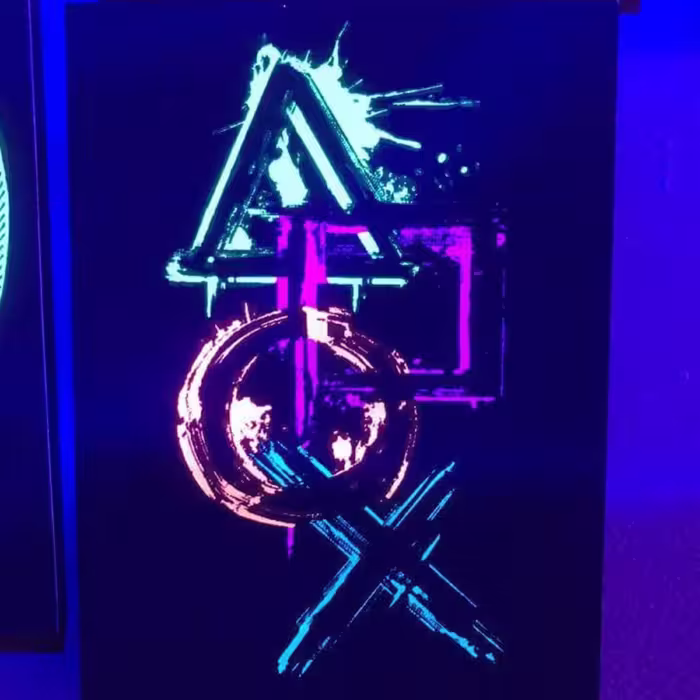 تابلو بلک لایت با طرح بازی 4 سایز 15 در 20 سانتی متر Blacklight Game