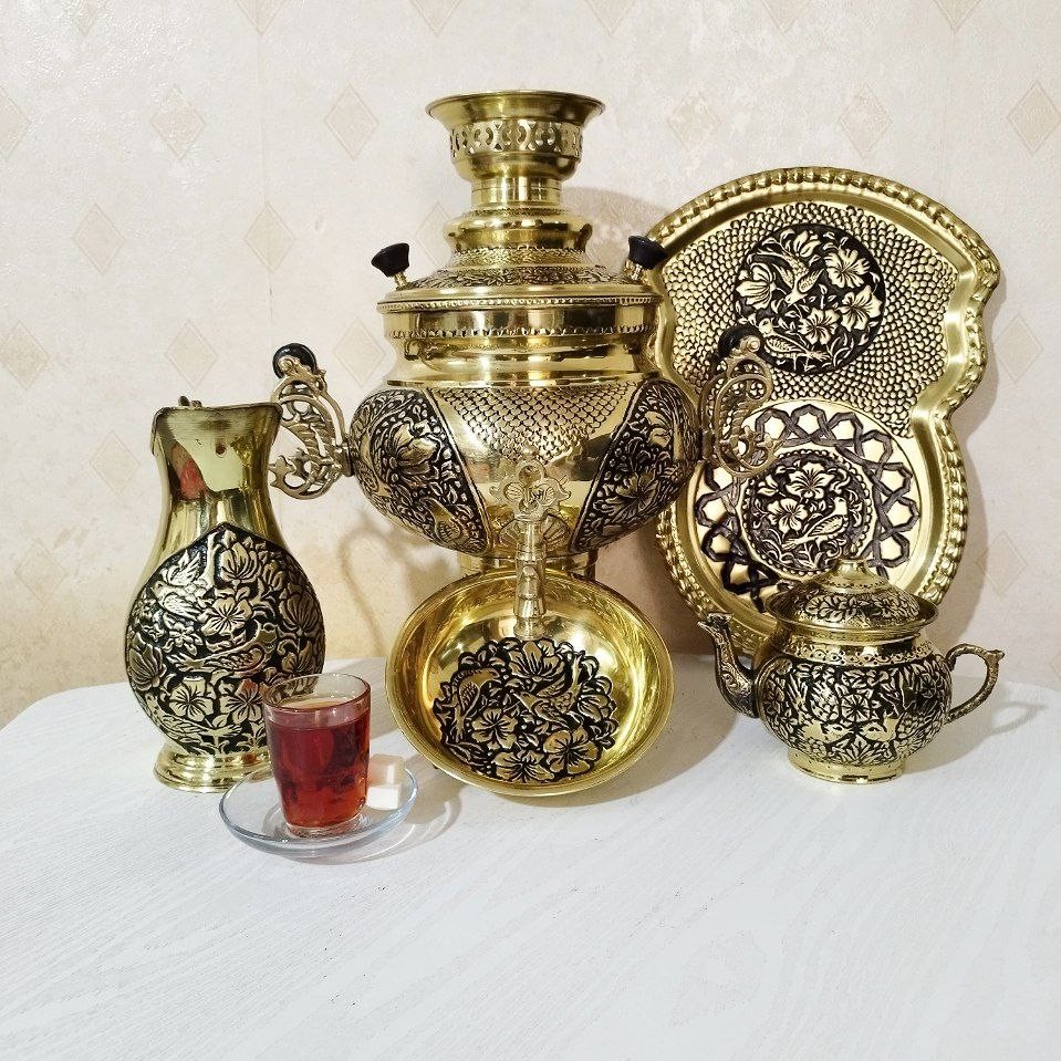 سماور  ذغالی برنز