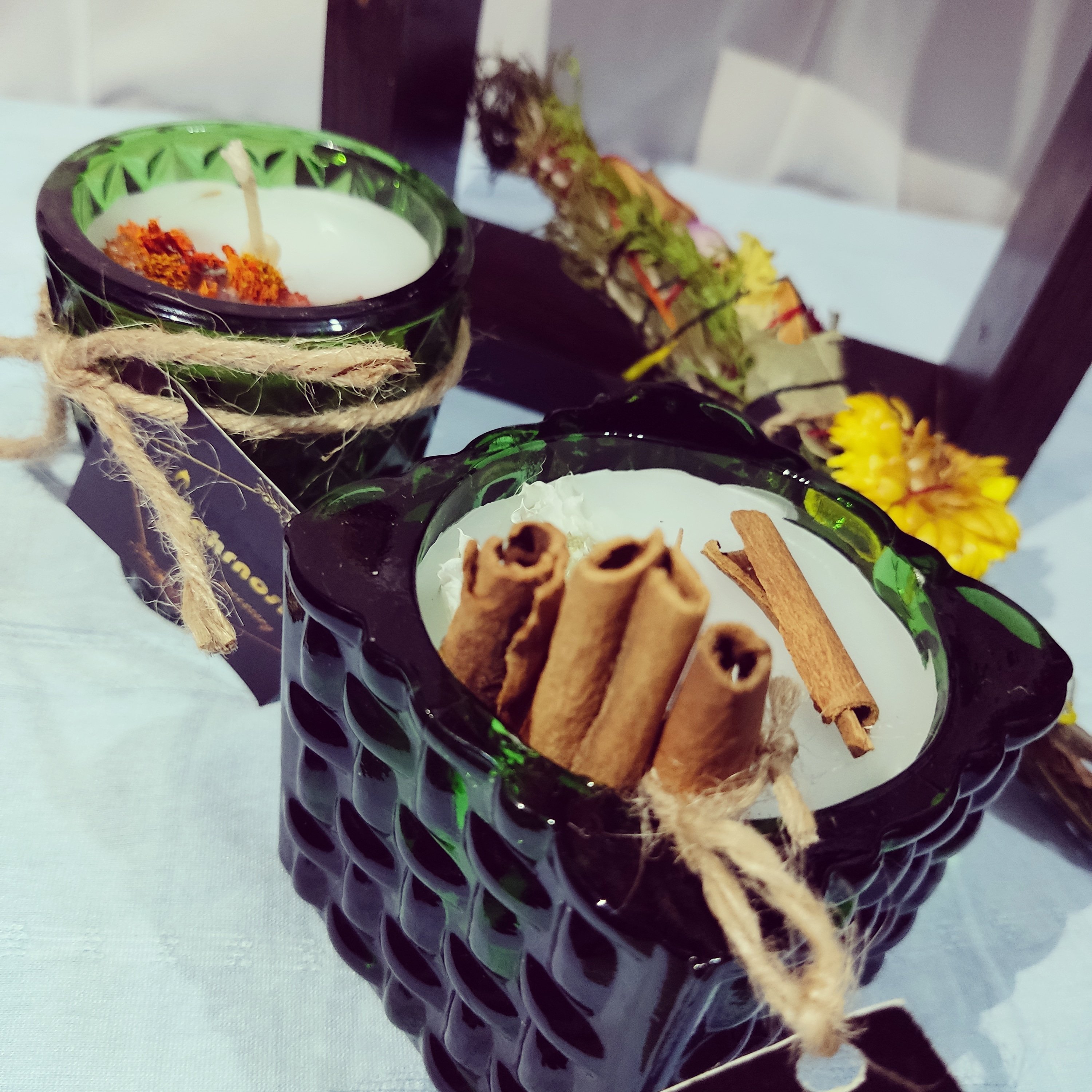 ست 2 عددی شمع دارچینی و لیمویی