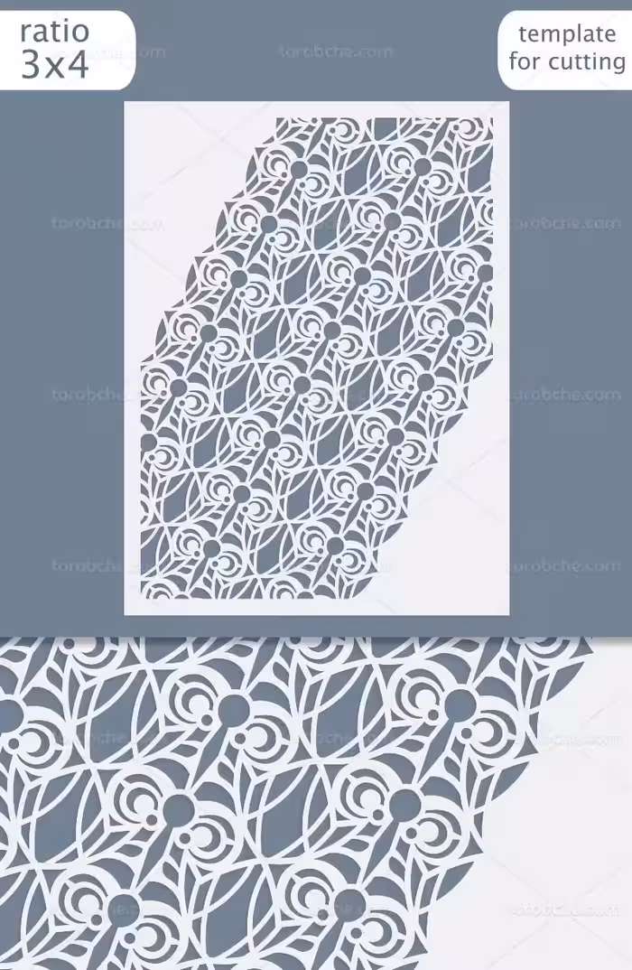 وکتور طرح برش لیزری کارت دعوت | گرافیک با طعم تربچه