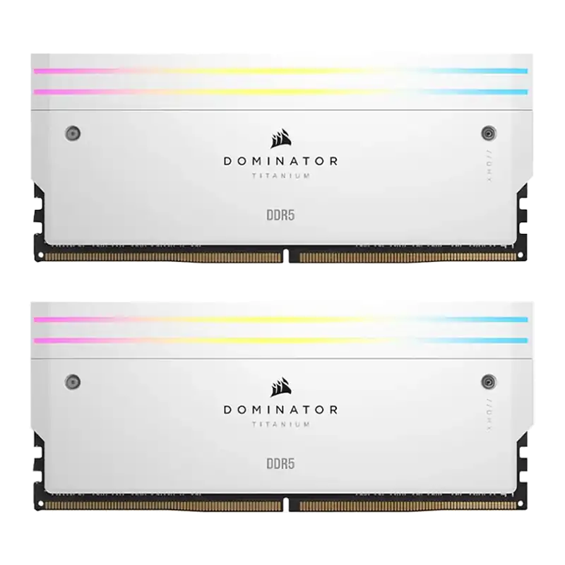 رم کورسیر Dominator Titanium RGB White DDR5 32GB (2x16GB) 6000MHz CL30 | آی تی هوم