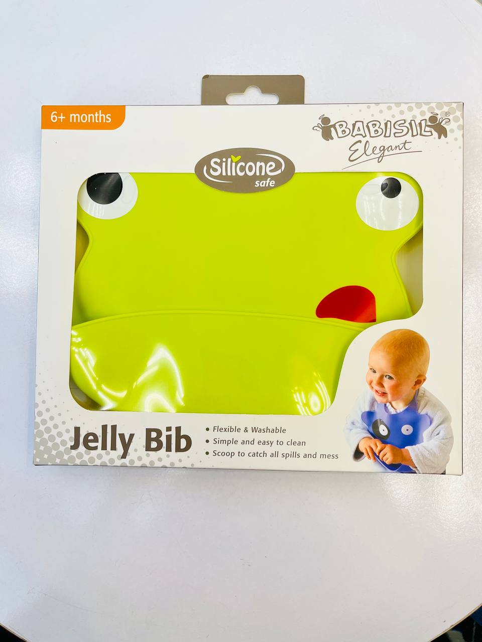 پیش بند نوزادی سیلیکونی کاسه دار نرم ژله ای جدید عزوسکی اورجینال بدون مواد زائد بی بی سیل  babisil  BPA FREE