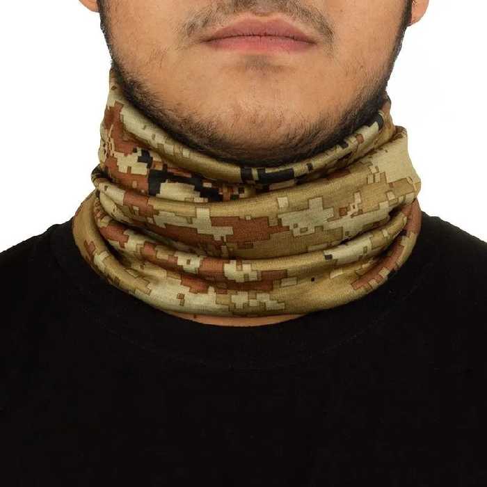 دستمال سر و گردن کوهنوردی اسکارف زمستانی خز دار ( کرم )