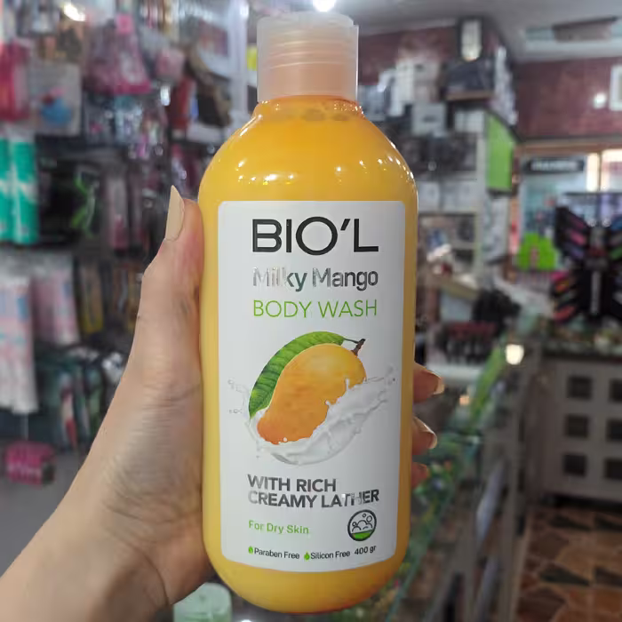 شامپو بدن کرمی بیول BIOL رایحه انبه مناسب پوست خشک  400 گرم