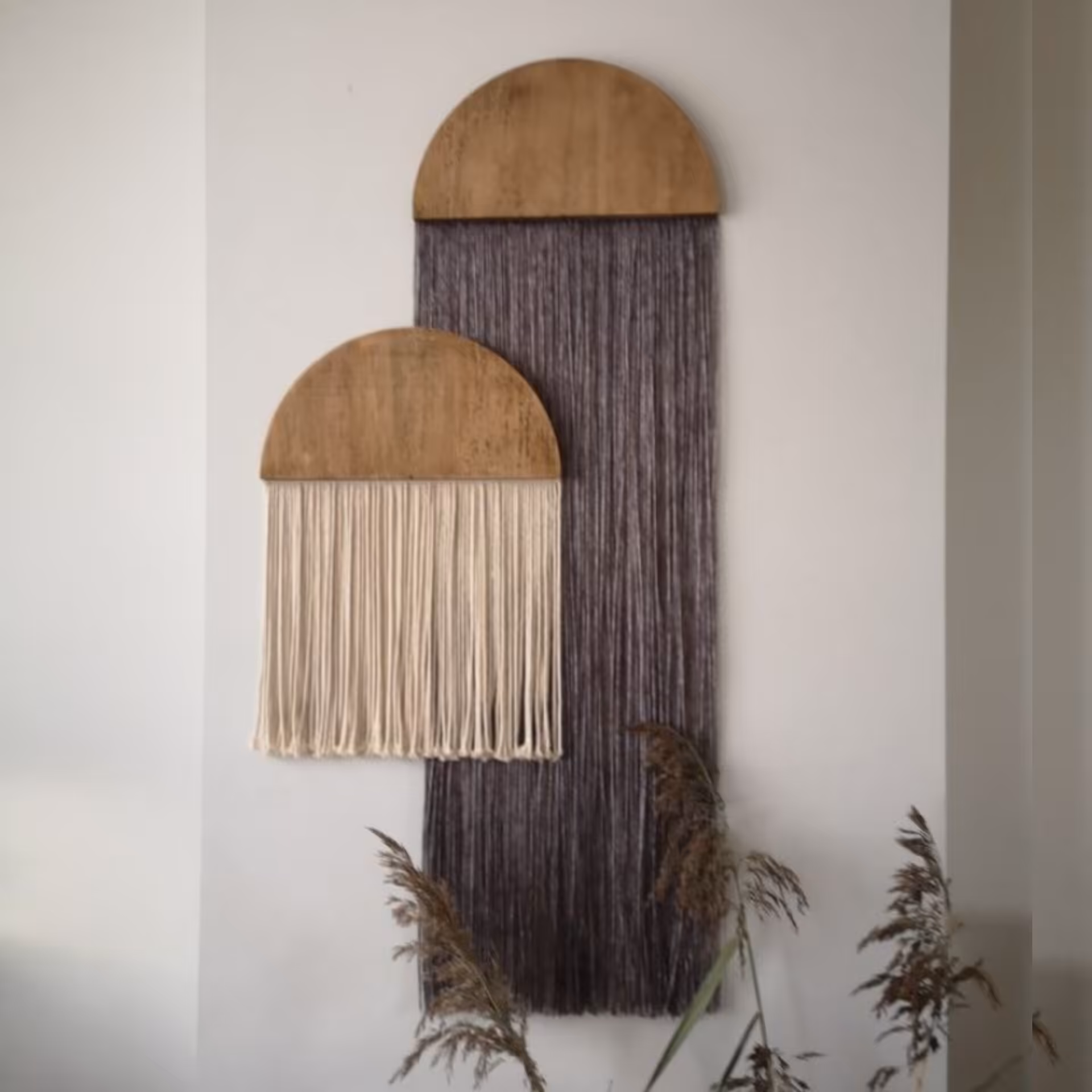 دیوار کوب مدرن  دوتکه مکرومه  