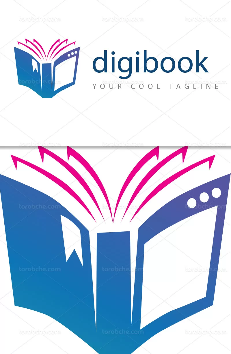 وکتور لوگو کتاب فروشی | گرافیک با طعم تربچه
