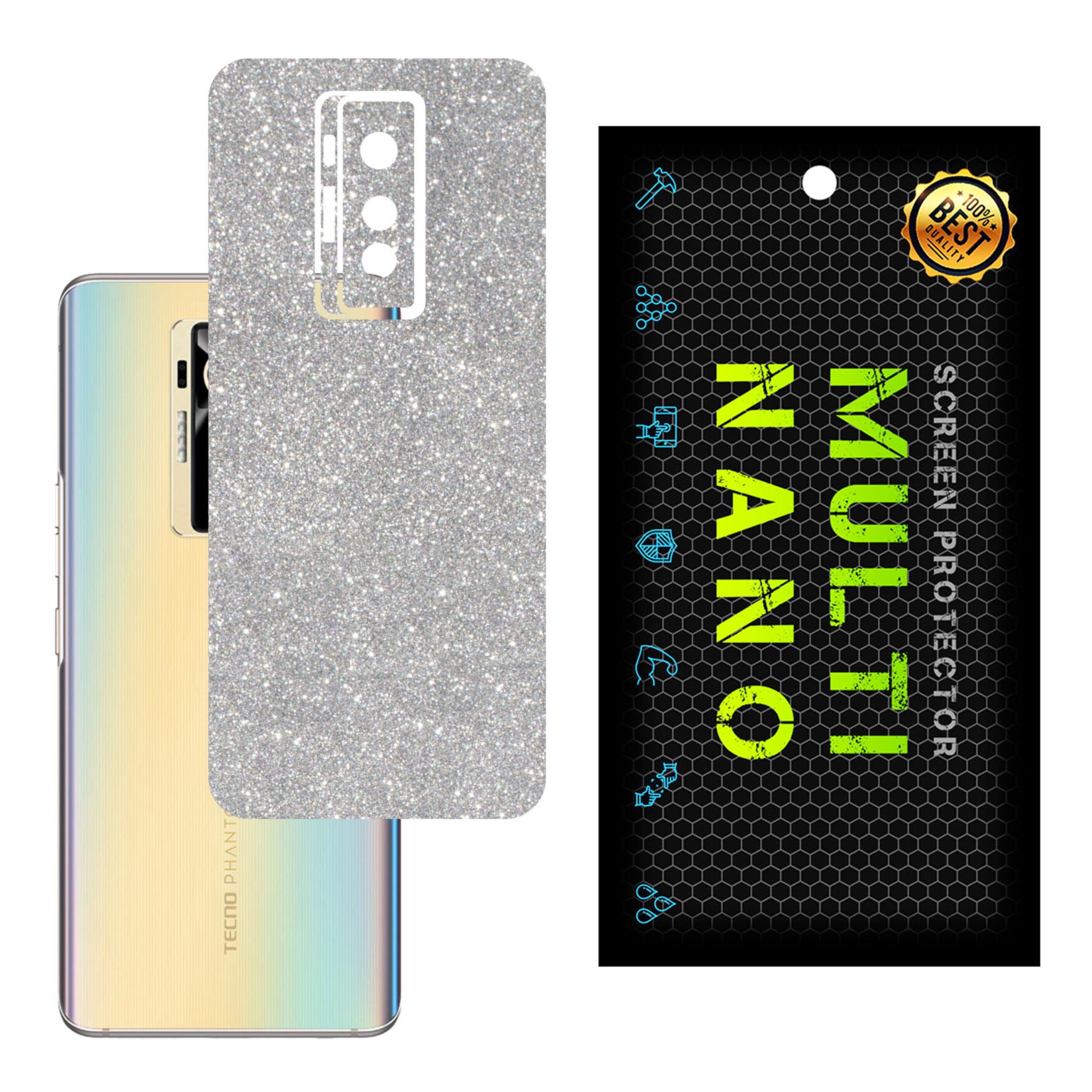 برچسب پوششی MultiNano مدل X-G1F-Silver برای پشت موبایل تکنو Phantom X