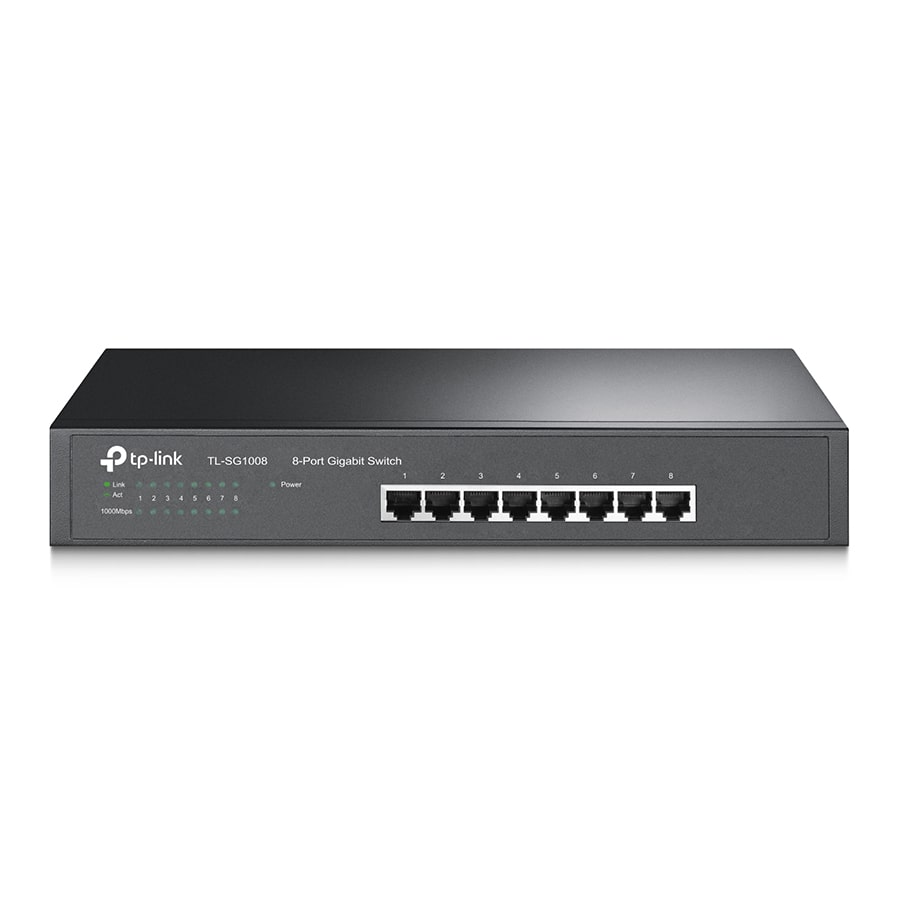 قیمت و خرید سوييچ 8 پورت گيگابيت و رکمونت تی پی لینک مدل TL-SG1008 | یاس ارتباط