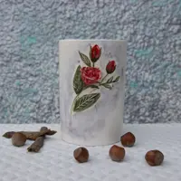 گلدان گل سرخ برجسته ( فروش عمده)