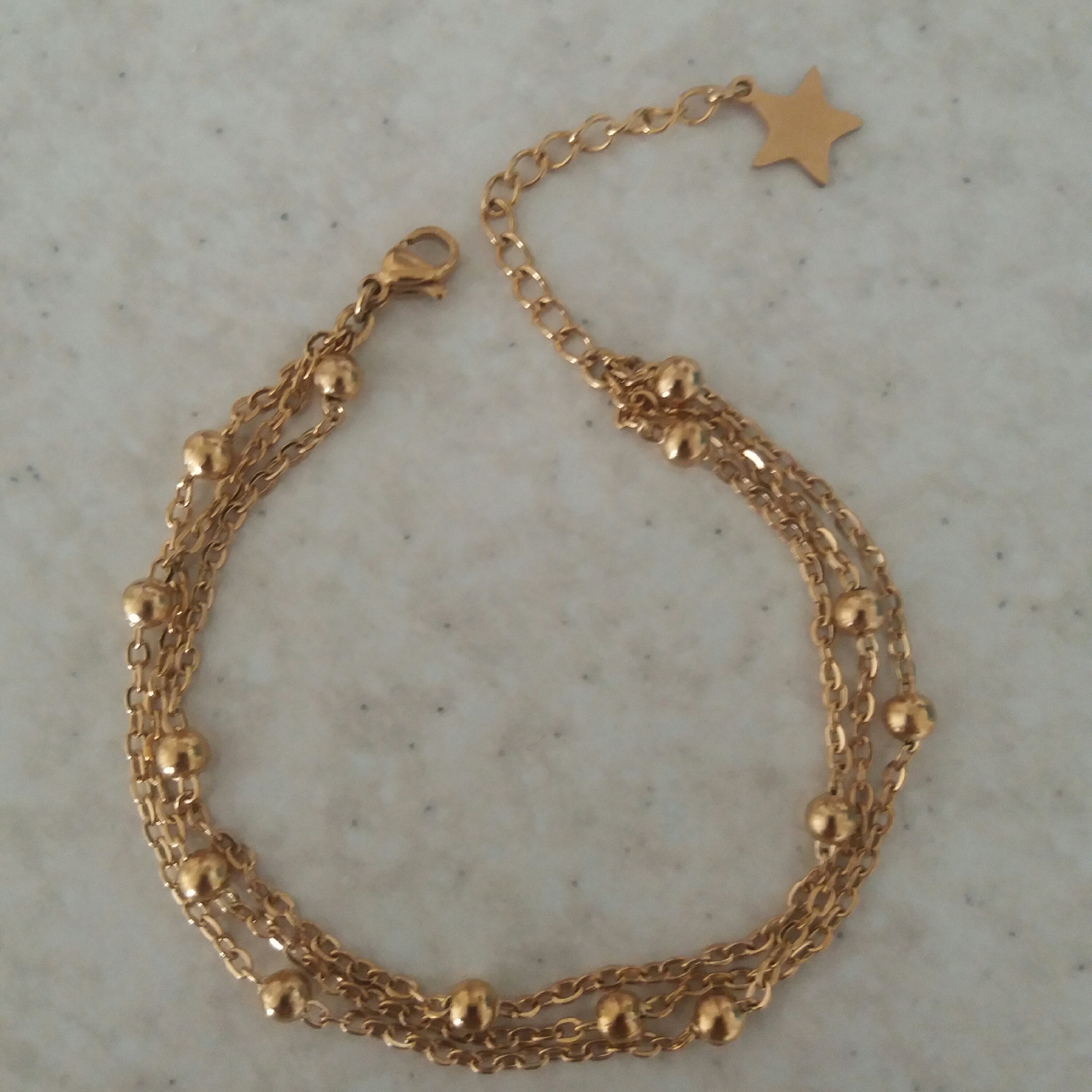 دستبند استیل سه ردیف