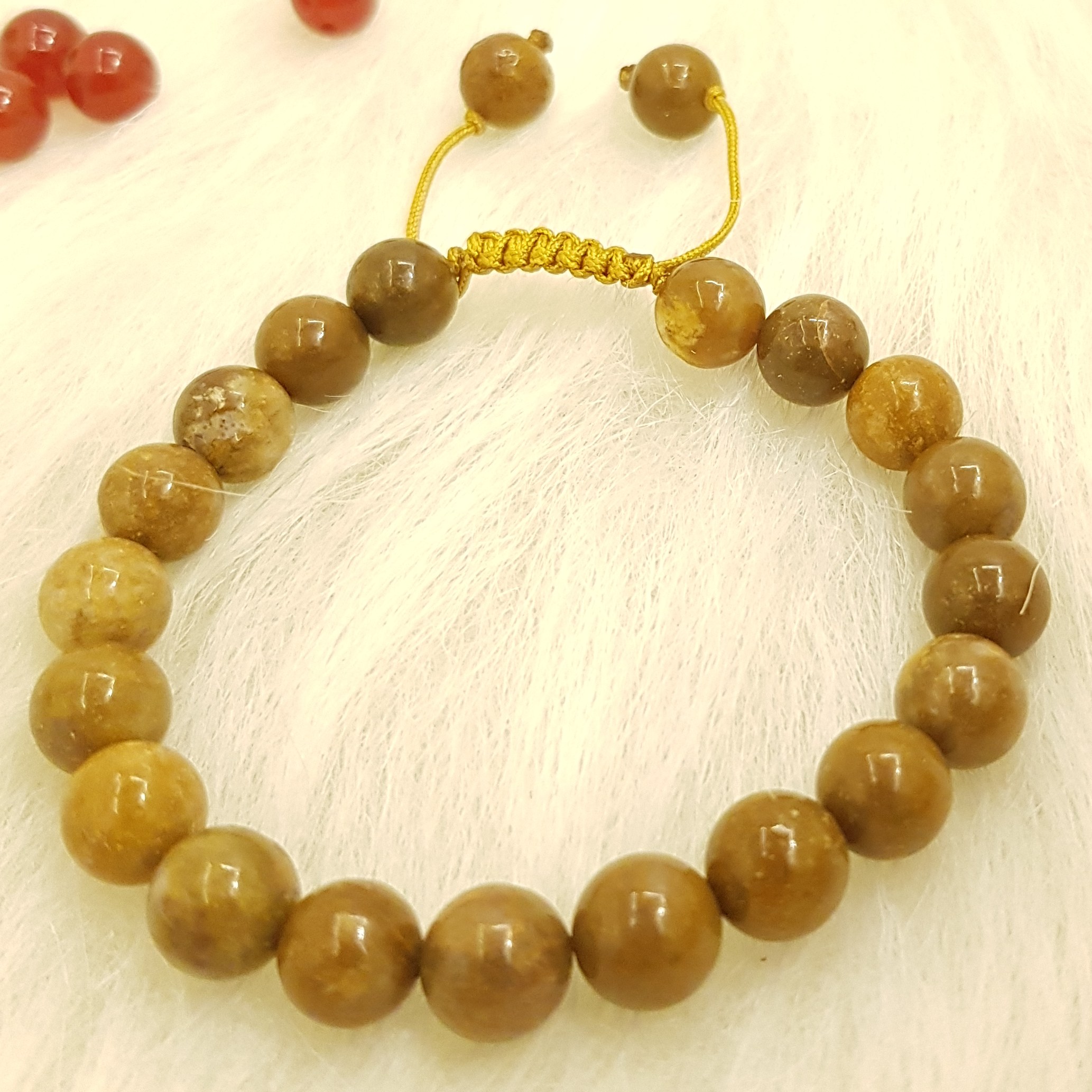 دستبند سنگ جاسپر زرد yellow jasper طبیعی
سایز 8
سنگ افراد مضطر
کد 130