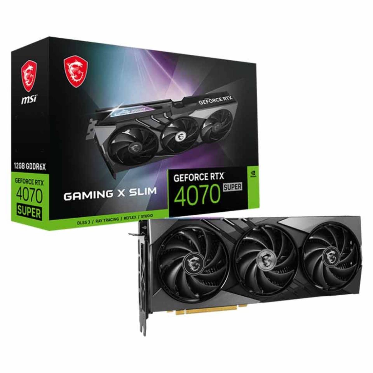 خرید کارت گرافیک MSI GeForce RTX 4070 SUPER GAMING X SLIM 12GB GDDR6X با بهترین قیمت
