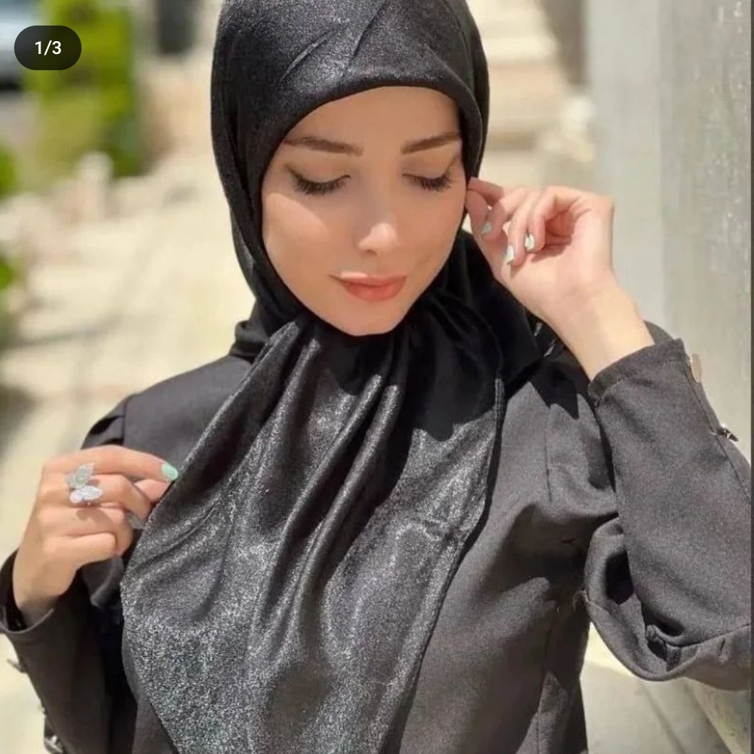 روسری پتینه دور دوز مشکی