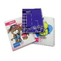 دفتر 80 برگ فنردار خط دار طرح های بچه گانه و کلاسیک مارک شفیعی