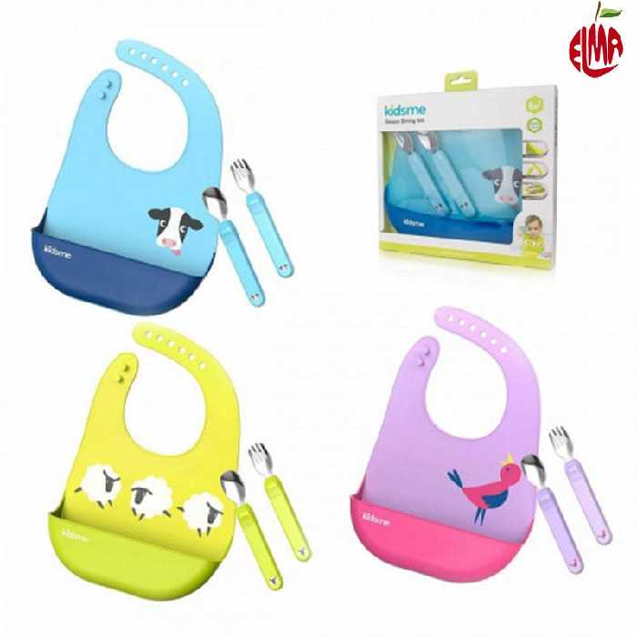 پیشبند به همراه قاشق و چنگال کیدزمی Kidsme