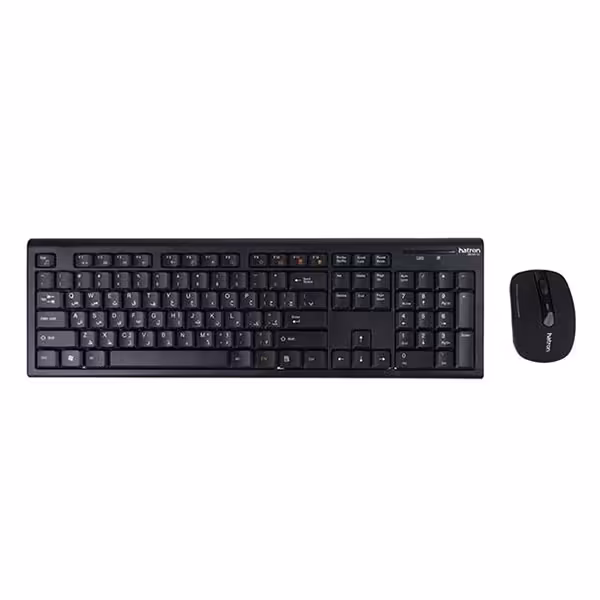 کيبورد و ماوس بی سیم هترون مدل HKCW130 با حروف فارسی - فروشگاه اینترنتی طیف سنتر