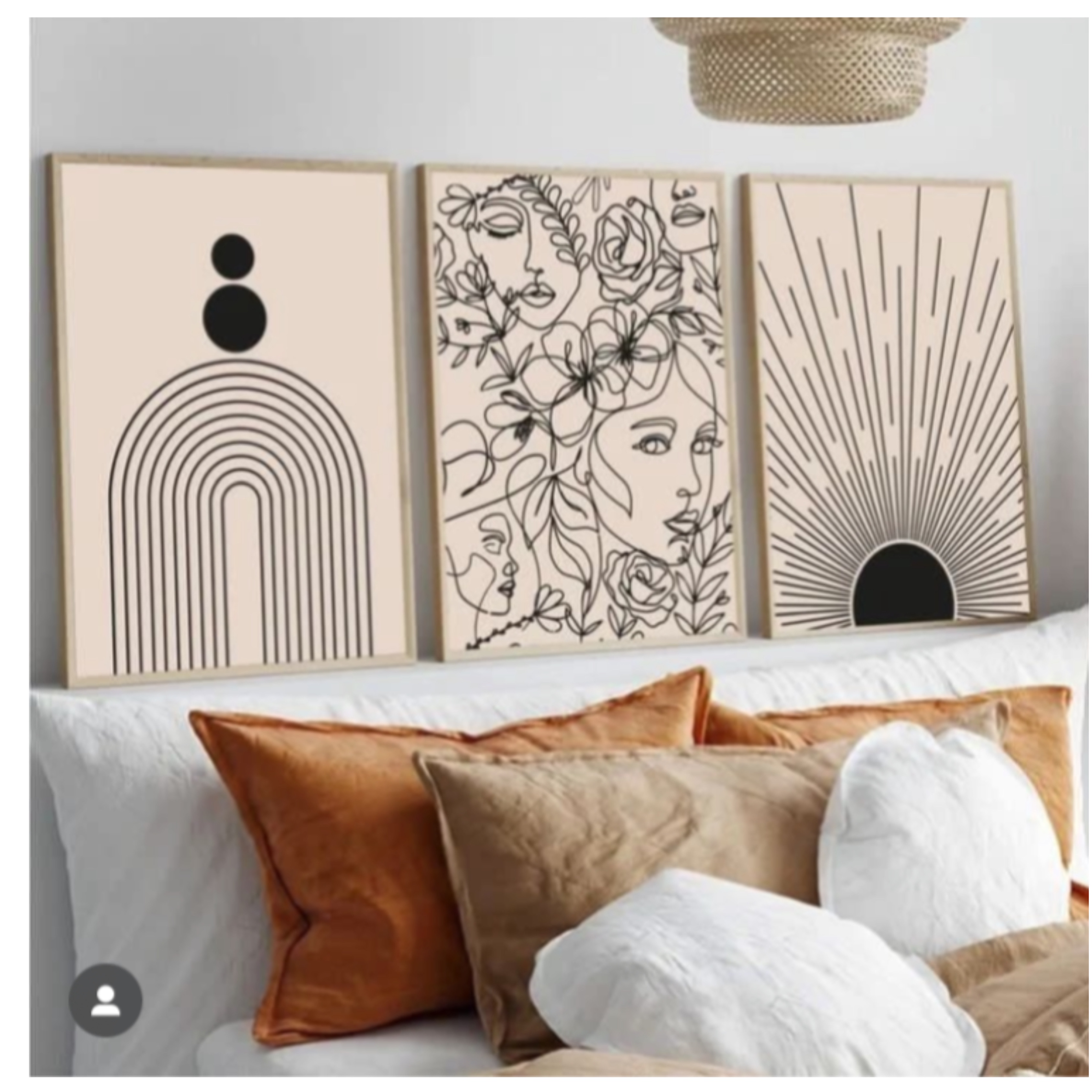 تابلومینیمال ابعاد هر کدام 40در 60 بدون قاب