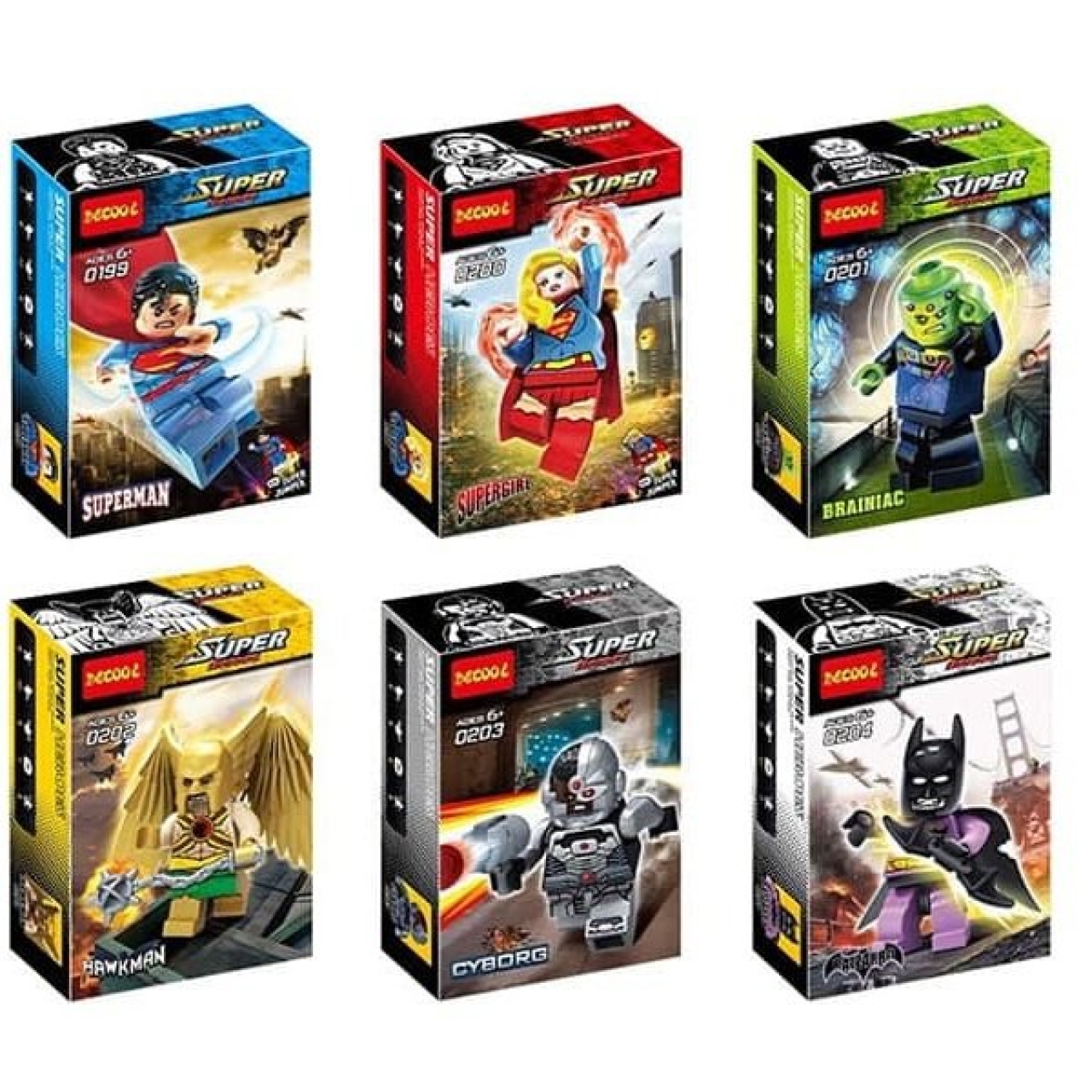 ساختنی دکول مدل Super Heroes کد 0199 بسته شش عددی