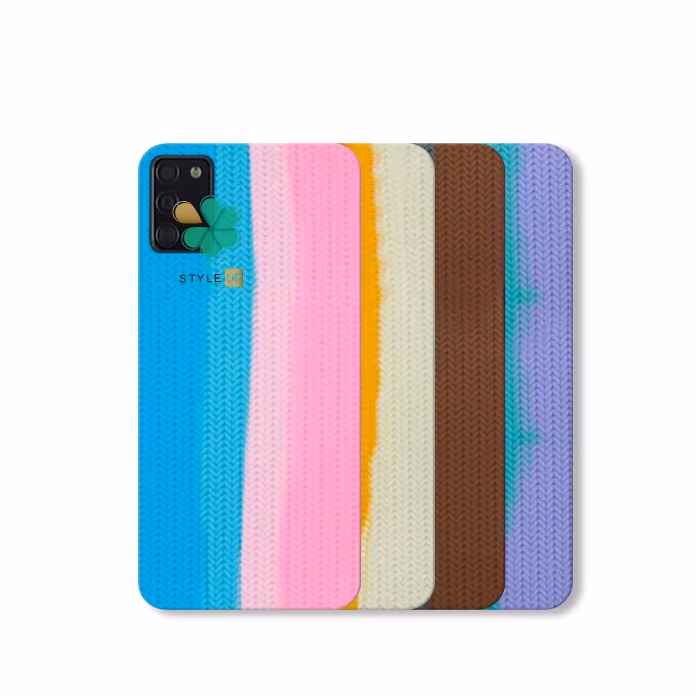 کاور سیلیکونی گوشی سامسونگ Galaxy A03s طرح بافت رنگین کمانی