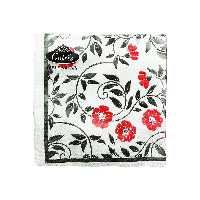 دستمال سفره گلریز مدل table napkin طرح گلدار بسته 20 عددی