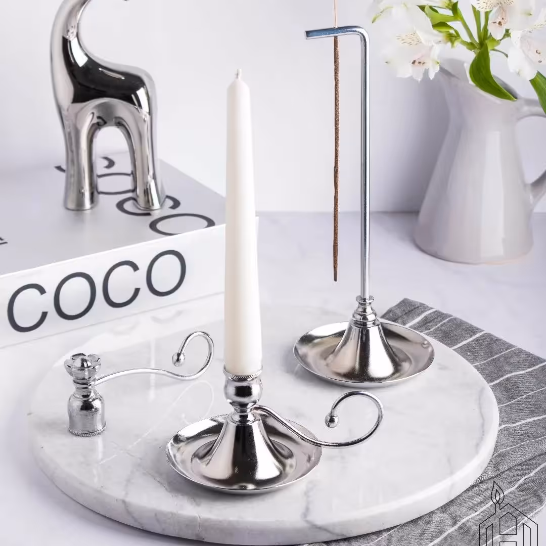 شمعدان انگشتی نقره ای